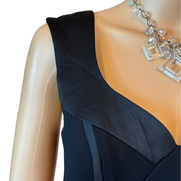 Aidan Mattox Black Mesh Trim Dress - Picture 5 of 8